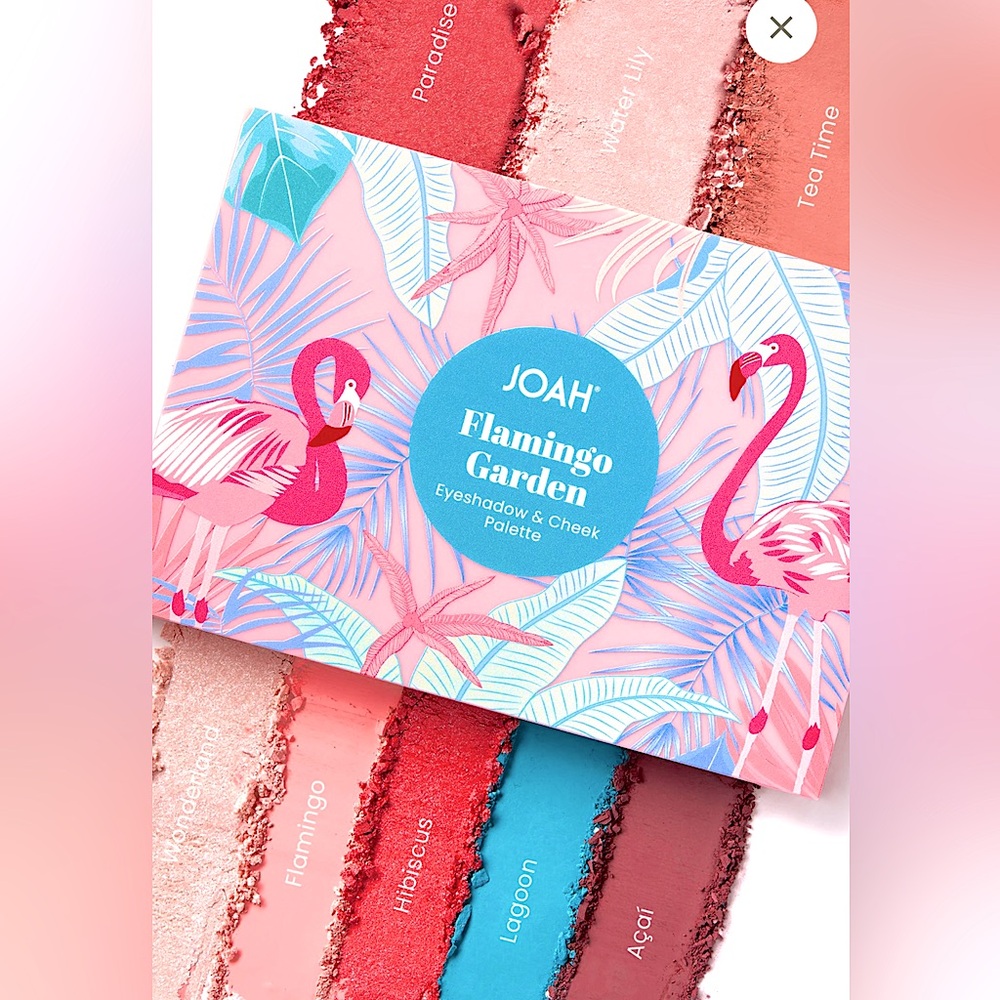 ☺️ NIB New Sealed JOAH Beauty Flamingo Garden Cheek & Eyeshadow Pallet